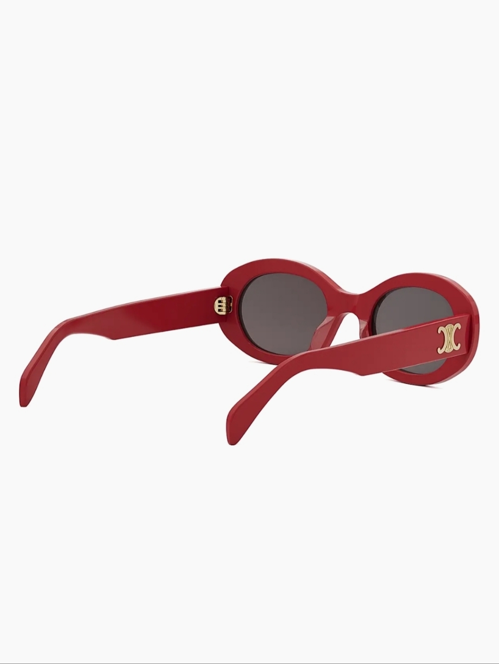 Celine Red Oval Sunglasses with Dark Lenses Shiney Red/Smoke - Picture 7 of 12